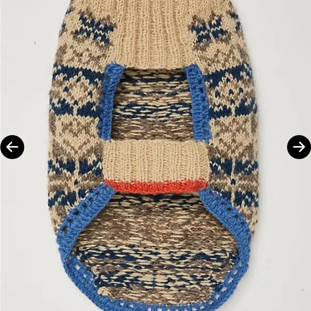 French Knot Free People New Medium Knit Patterned Dog Sweater